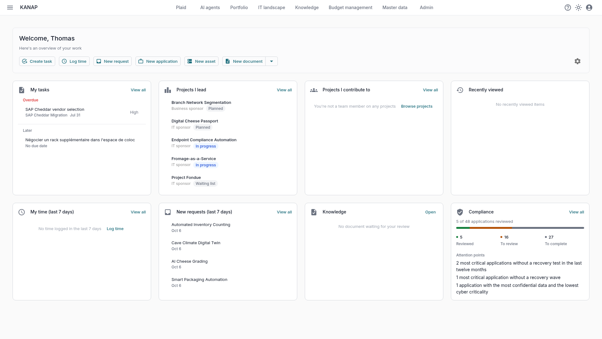 The Compliance tile: campaign progress and attention points